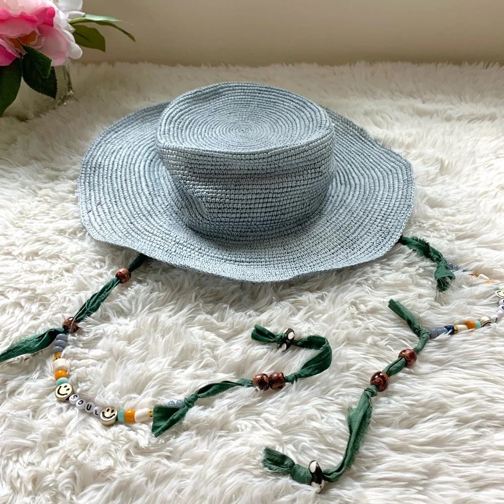 NEW Anthropologie Modern Monarchie Rio Beaded Bucket Hat NWOT - Picture 8 of 16